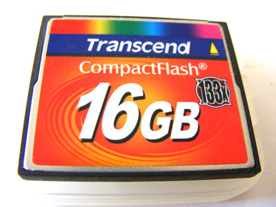 16GB Compact Flash Card 133x ( 16 GB CF Karte ) TRANSCEND gebraucht