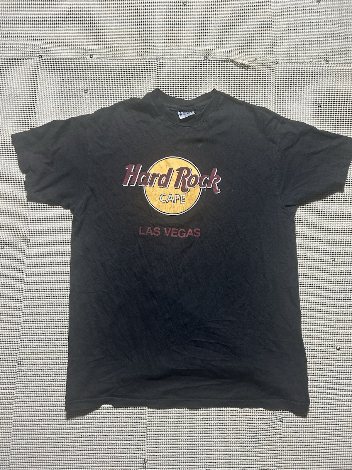 Men's Vintage Hard Rock Cafe Black Las Vegas Graphic Print T-Shirt Size XL