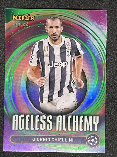 2024-25 Topps Merlin - Ageless Alchemy Giorgio Chiellini  Green Refractor /99