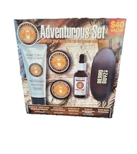 BEARD GUYZ Adventurous Set W/ Beard Balm, Oil, Wash, Butter & Beard Brush - NEW!