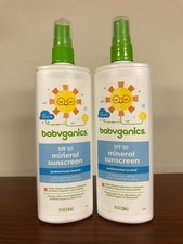 (2) Babyganics Mineral-Based Baby Sunscreen Pump Spray, SPF 50 8 fl oz 04/2026+ 1.62 per gallon