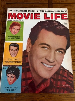 Movie Life Magazine Rock Hudson February 1956