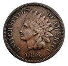 US 1881 P Cent XF Indian Head Penny