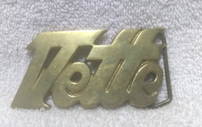 Vette Corvette Chevrolet Cutout Solid Brass Belt Buckle Great Vintage Shape