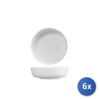 6X Porzellan Tasse Coppetta Marke H&H, Farbe Weiß, Durchmesser 15Cm