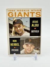 1964 Topps Jesus Alou Ron Herbel Giants Rookie Stars Card #47 - Lower Grade. rookie card picture