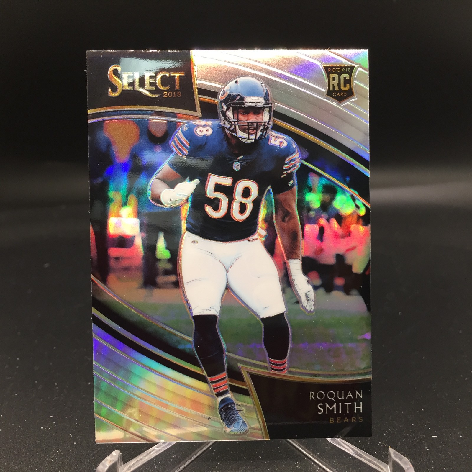 Roquan Smith 2018 Panini Select Silver Prizm 253 Chicago Bears Rookie