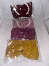 Set Of 4 Baby Headbands Yellow Pink Maroon Purple New With Out Tag