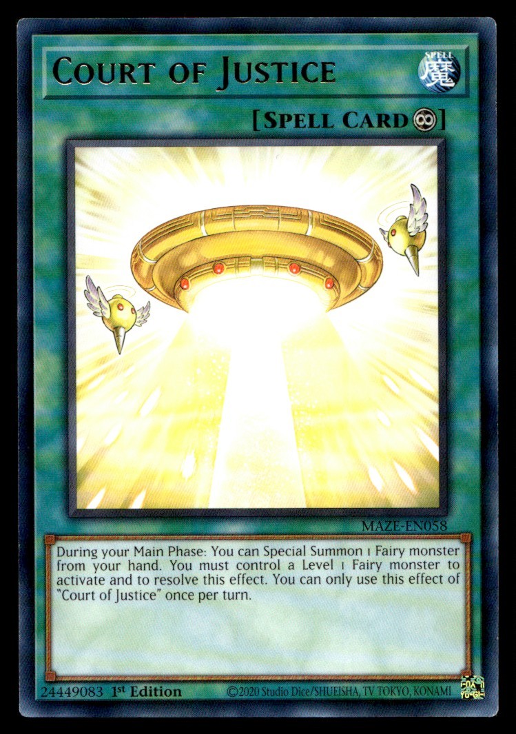 Court of Justice Maze of Memories MAZE-EN058 MP YuGiOh TCG