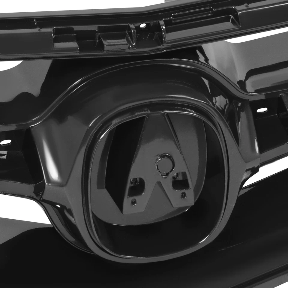 Para 06-08 Acura TSX Estilo OE Negro Mate Parachoques Delantero Rejilla con Emblema Provisión Foto 2 de 4