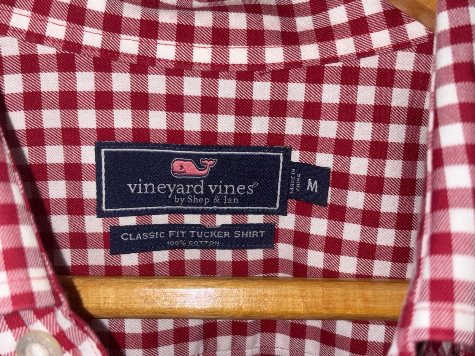 Vineyard Vines Medium Button Down. Gingham Casual… - image 9