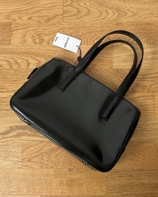 Prada Vintage Patent Leather Bag Black 90s Rare Carolyn Bessette