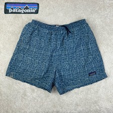 Vintage 90 s Patagonia Men s Baggies Patterned Blue Lined Nylon Hiking Shorts L