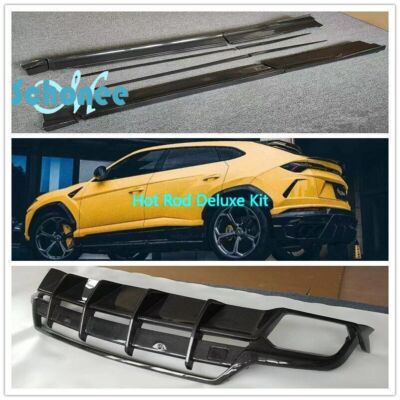 Carbon Fiber Rear Bumper Diffuser Splitter Sideskirts Lip For Lamborghini Ururs