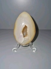 Chunky Natural Druzy Sparkly Geode Agate Egg Crystal 7cm 158g Carving 
