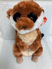 Ty Classic💜BURROWS THE MEERKAT 11" Stuffed Plush NEW MWMT's
