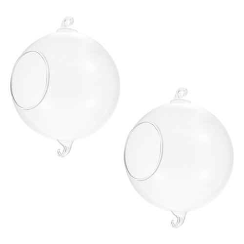 2 Pcs Glasvase Dekorativer Blumentopf Zum Aufhängen Hanging Pflanzer