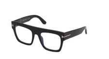 Tom Ford FT 0847 Renee 001 Black/Blue Block Square Women's Eyeglasses