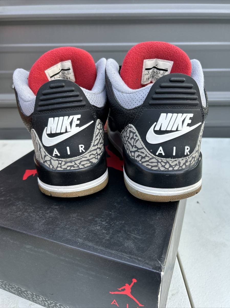 Nike Air Jordan 3 Retro Black Cement 2017 Size9 854262-001