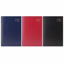 2023 diary A4/A5 Week A View Diary Hardback Case bound Black/Blue/Burgundy cover