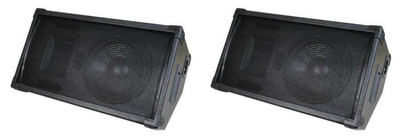 NEW (2) 10'' PA Floor monitor Stage Speakers Live Band Sound Pro Audio 8ohm.PAIR