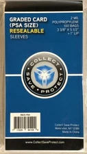 1000 New CSP Resealable Graded Card Slab Poly Sleeves bags 3 3/8 X 5 1/2 PSA