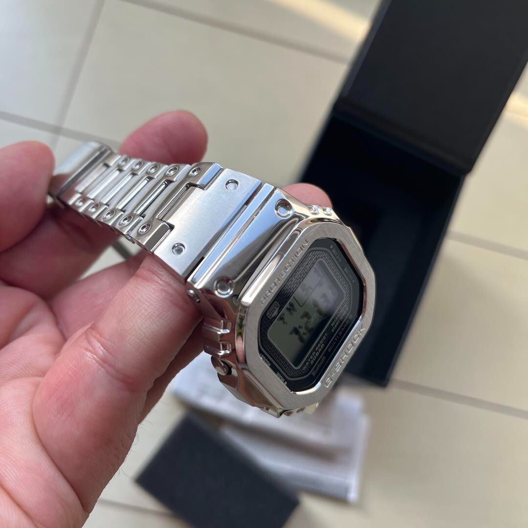 G-SHOCK Full Metal Silver Radio Wave Solar GMW-B5000D-1JF Men