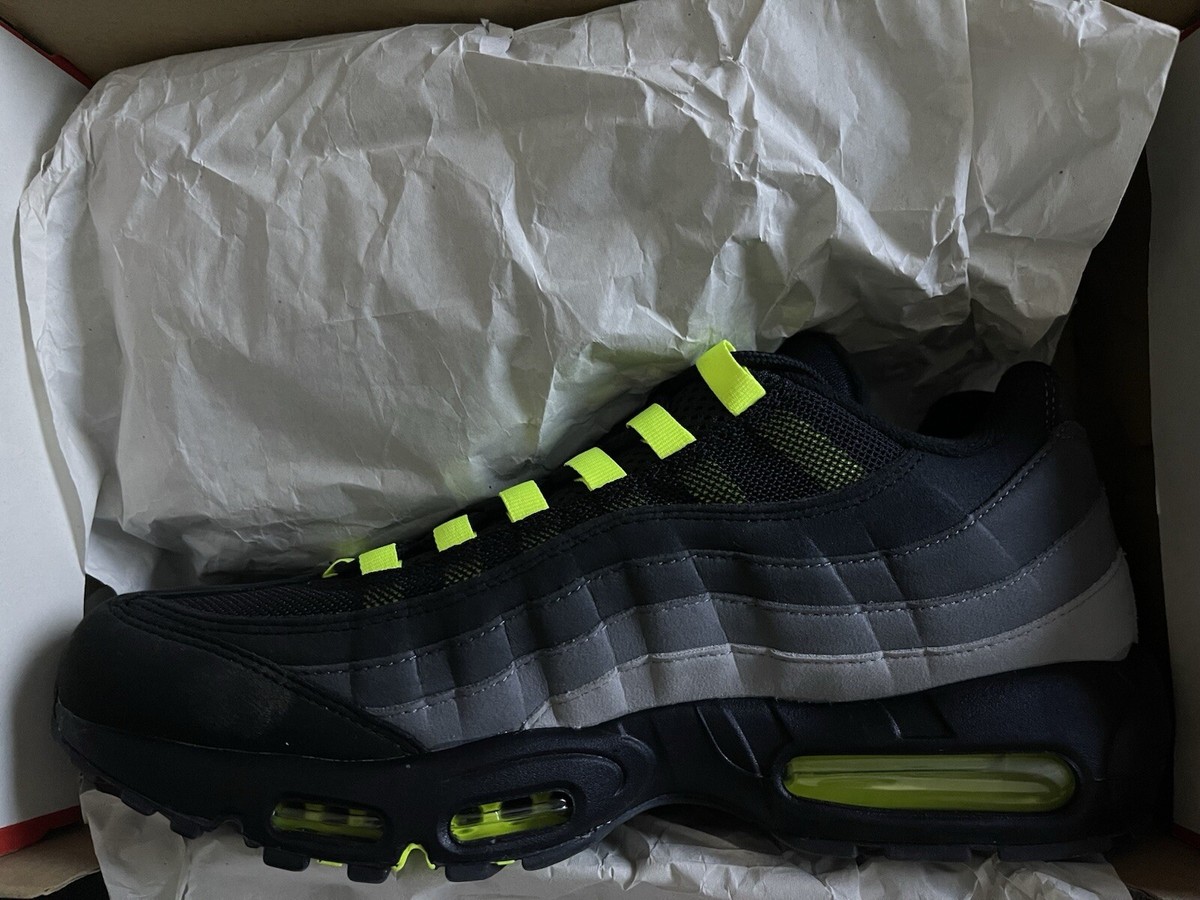 lime green grey air max 95