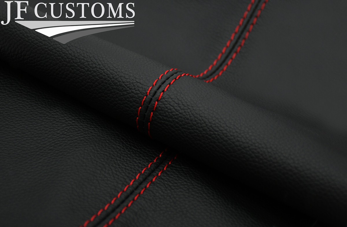 RED STITCH TOP-GRAIN LEATHER SHIFT + METAL FRAME FITS NISSAN
