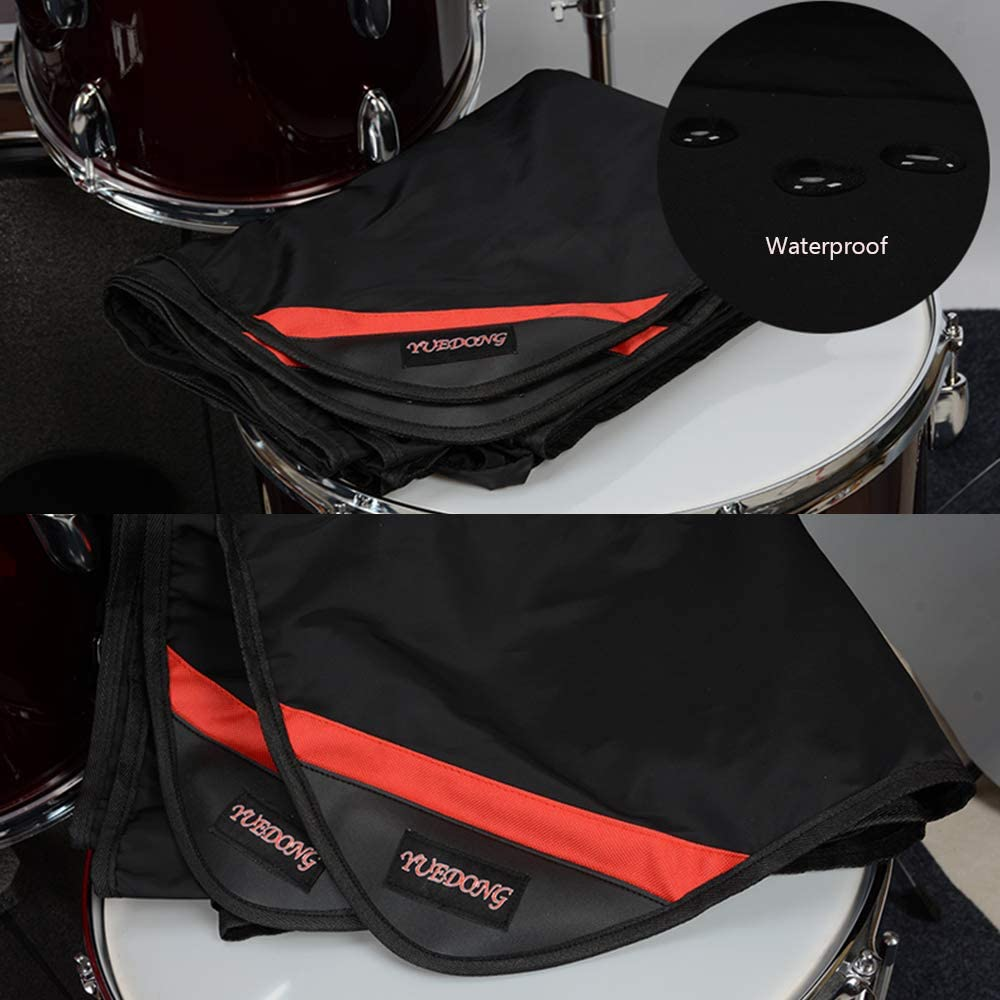 Moonembassy Drum Set Dust Cover WaterResistant Nylon Cover with Sewn
