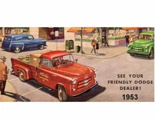 Nostalgic 1953 Dodge Truck ad  refrigerator magnet 3 1/2 x 4  3/4 "