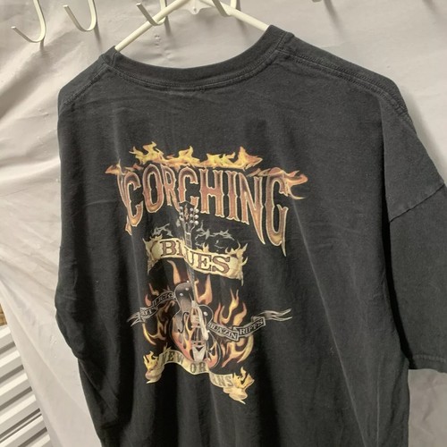 Scorching Guitar Shirt Adult 2Xl Black Short Sleeve Graphic Print Men’s - Picture 13 of 15