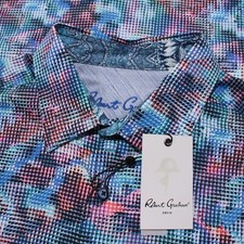 Robert Graham NWT Outer Banks Casual Button Down Shirt Size L Classic Multicolor