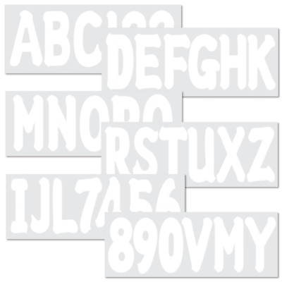 Set of 4 Watercraft Registration Numbers 3