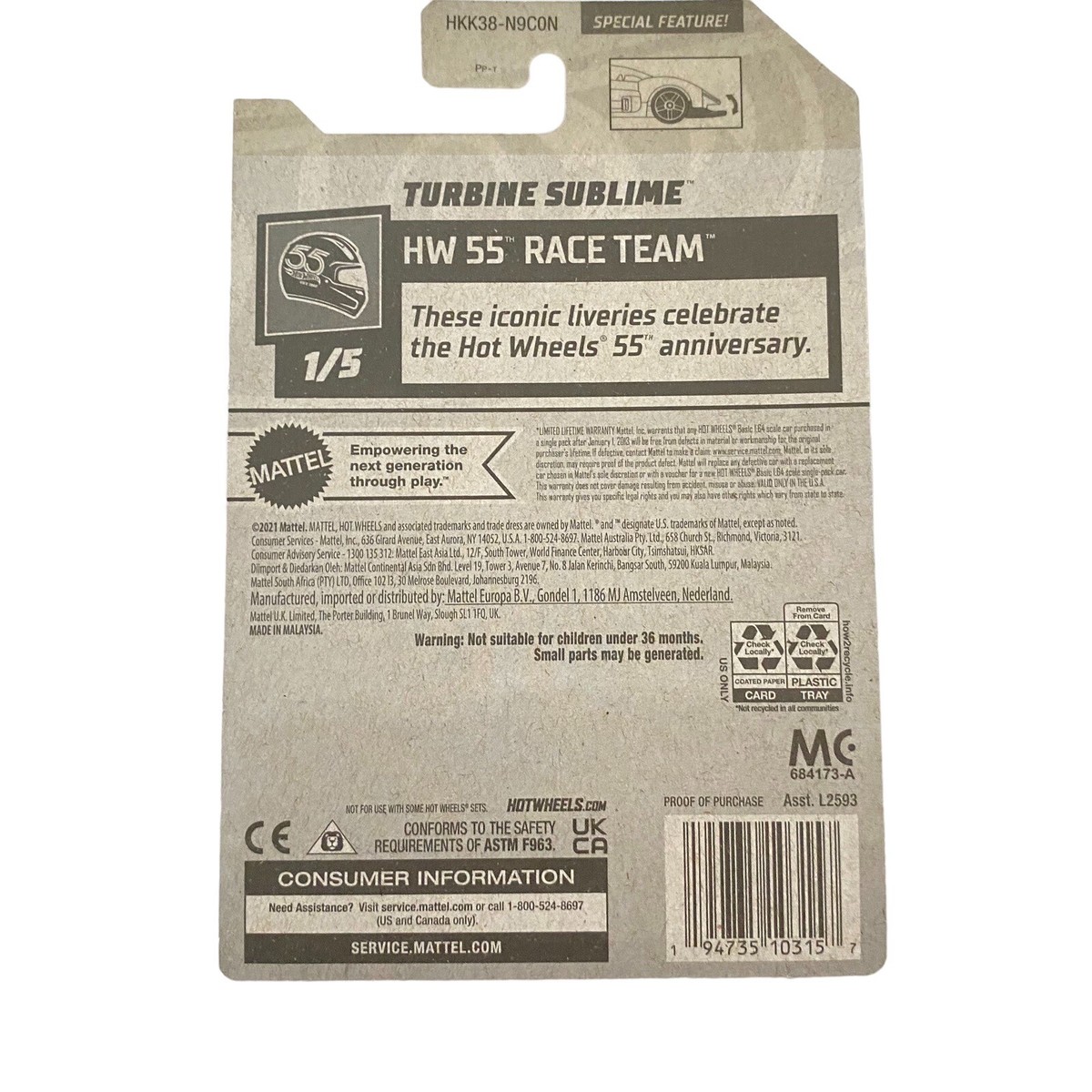 HW 激レア！　チャリティー1000台限定　フライングカスタム　ホワイト！ Hot Wheels Turbine Sublime White #39 - 2023 HW 55 Race Team | eBay