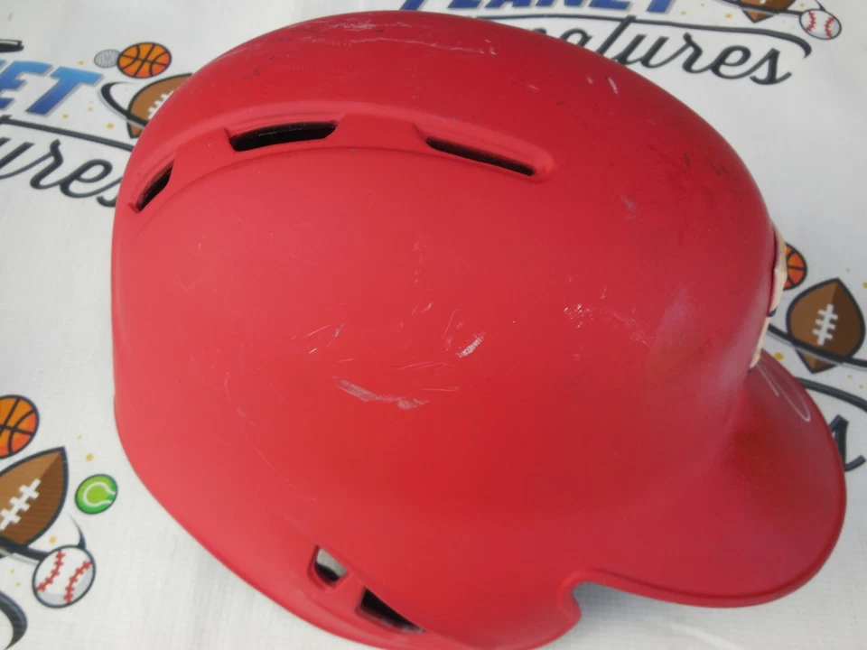 Willie Calhoun signed GAME USED Texas Rangers full size batting helmet JSA COA - Image 3 of 4