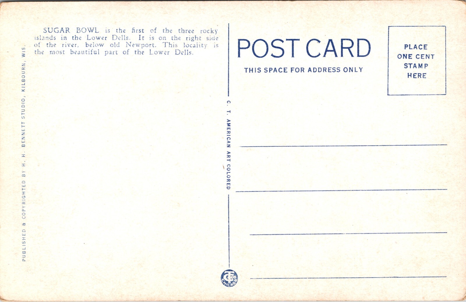 Sugar Bowl Dells of the Wisconsin River Newport Wisconsin Vintage Postcard 9175