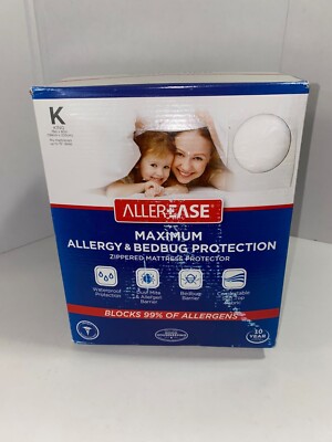 AllerEase Maximum Allergy & Bedbug Zippered Mattress Protection (King Size)