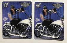Vintage 2001 WWF Wrestling vending machine sticker Undertaker on motorcycle