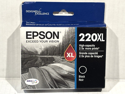 Epson 220XL Black Ink Cartridge High Capacity EXP: 06/2023 New Sealed
