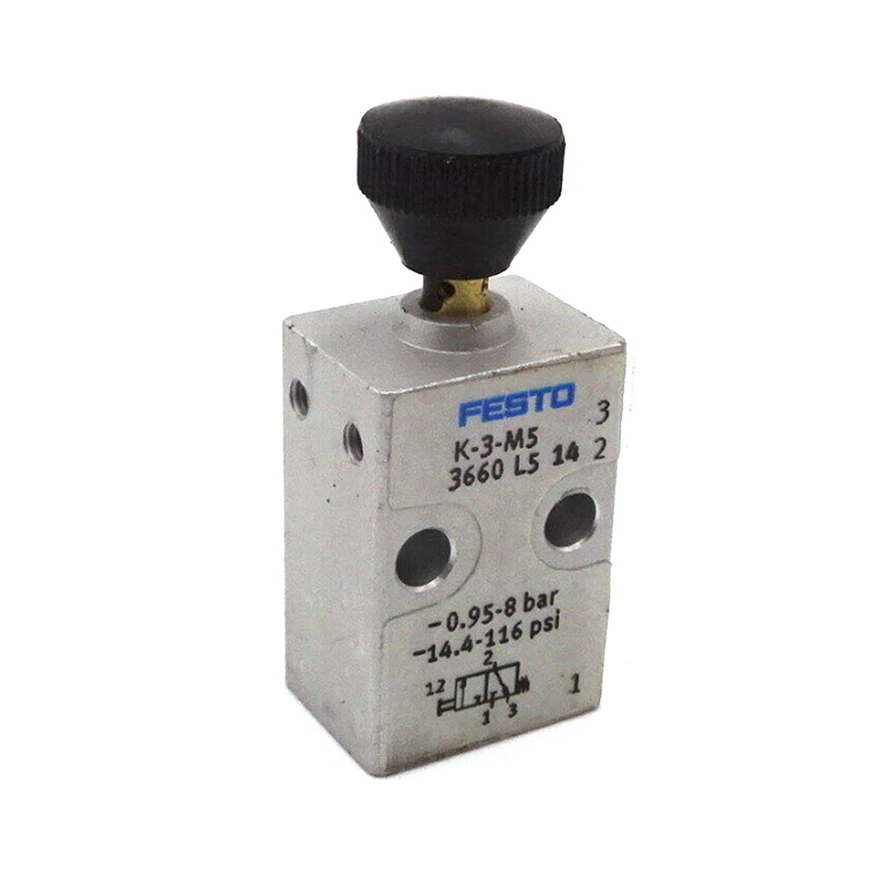 1 PCS NEW Fit FESTO manual direction control valve button valve K-3-M5 3660 - Image 2 of 4