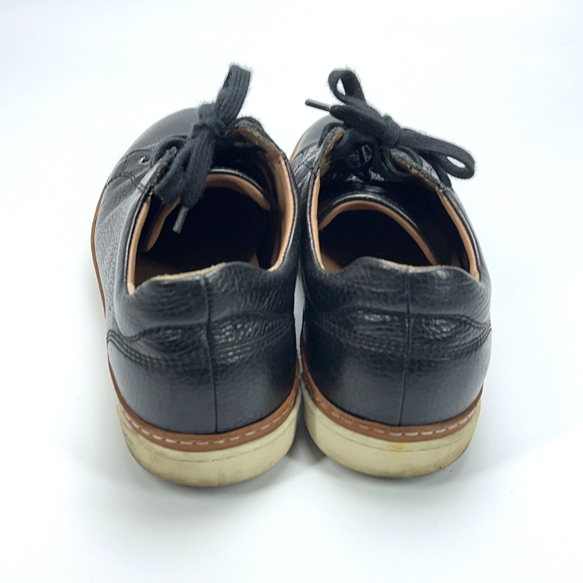 Allen Edmonds PORTER DERBY Men\'s Sz 8.5 D Black Leather Casual Sneakers Shoes ALLEN EDMONDS Porter Derby 8.5 D Woven Leather Sneakers Lace  main image 2