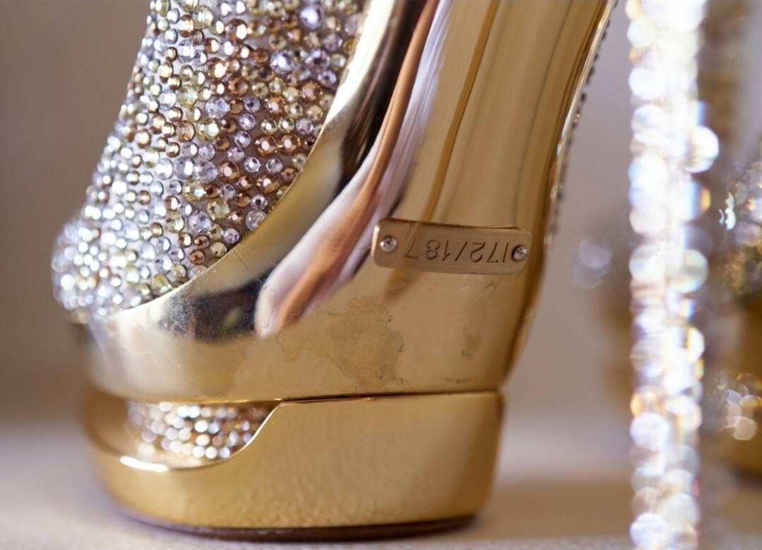 Gianmarco Lorenzi Discoball gold crystal pump 38 image 9