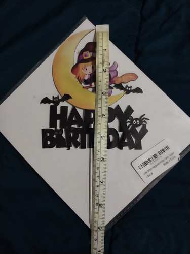 Little Witch Happy Birthday Cake Topper - Picture 3 of 5