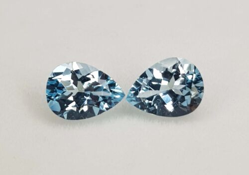 2.71 Ct Natural Sky Topaz Pear Shape 8X6mm Top Quality Pair Loose Gemstone - Picture 1 of 4
