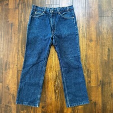 Levis 517 Vintage 80s USA Orange Tab Bootcut Flare Blue Jeans 36x33 Act 34x29