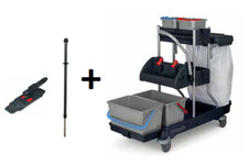 Numatic Podwójne wiadro ProCar 2G + zestaw mopa MSG-0 Wózek czyszczący Wózek serwisowy