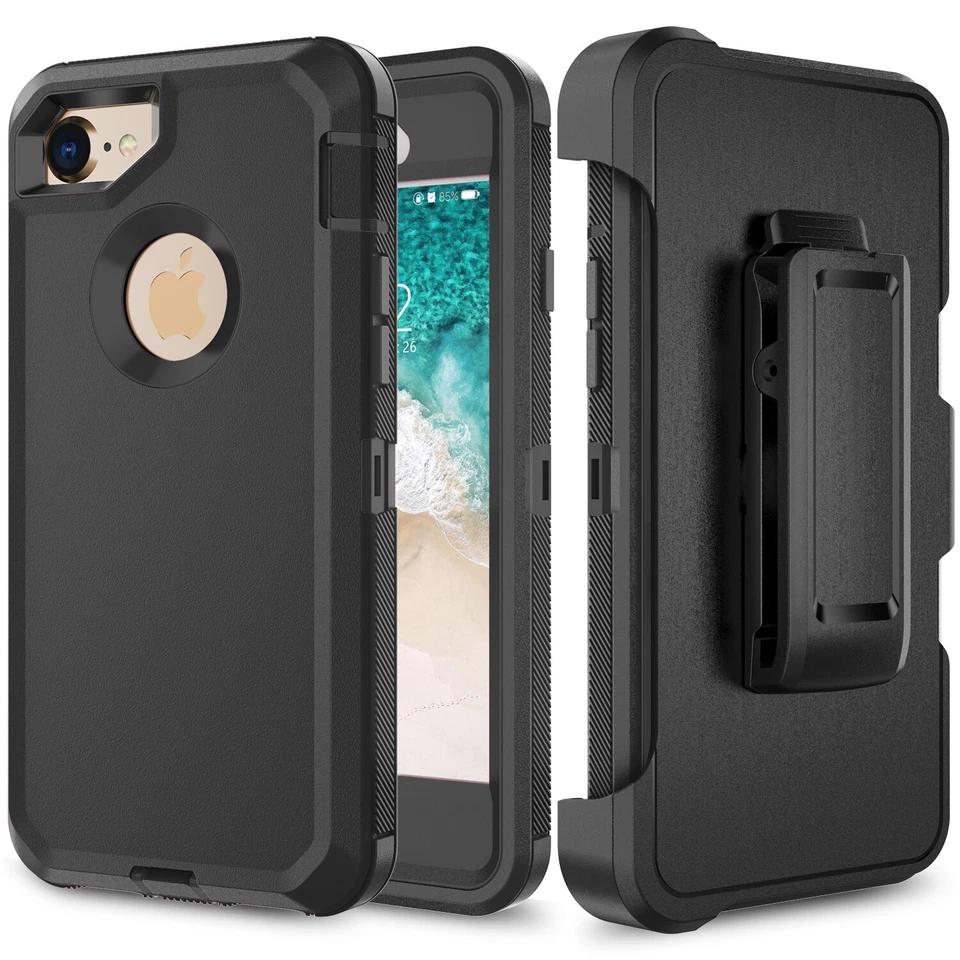 Adventurer iPhone SE 2022 2020 8 7 6S Plus Heavy Duty Case Shockproof Belt Cover - Image 2 of 4