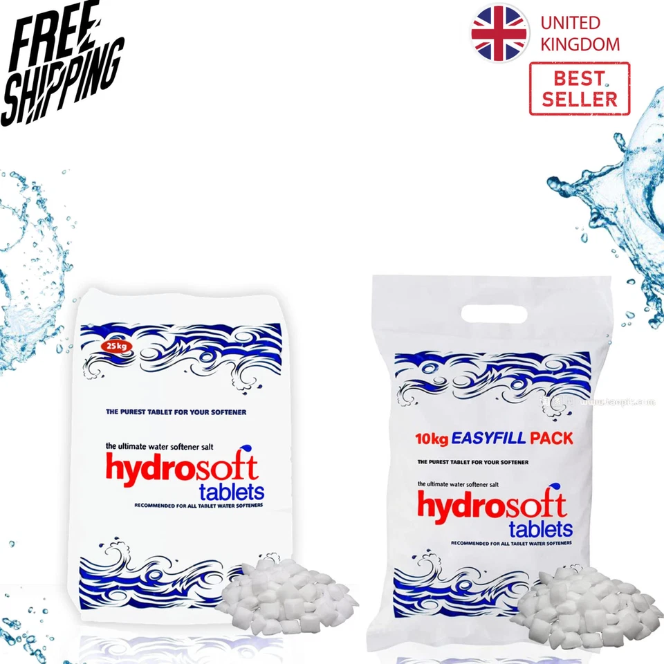 Salt Tablets water softener 10/25Kg Bag | Food Grade British Salt Tablet Hydro - Image 1 of 1