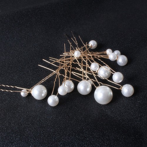 18 Pcs Pearl Hairpin Wedding Prom Mother Bride Bridal Accessories - Imagen 11 de 12